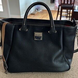 Dooney & Bourke Black Pebbled Leather satchel/small tote bag